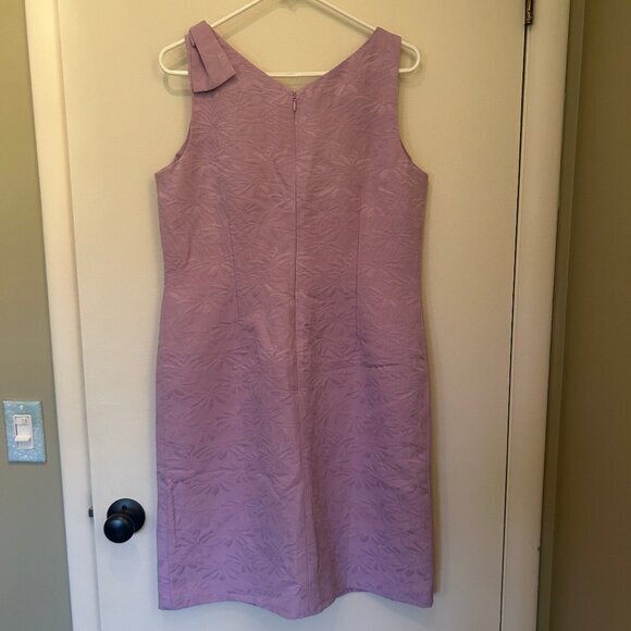 NWT Talbots lavender floral Matelassé Bow Detail Shift Dress sz 10--SOLD OUT - Picture 11 of 15